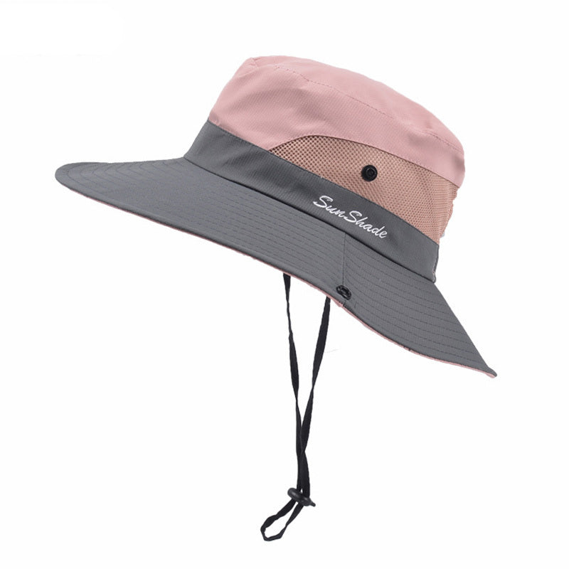 Unisex Summer Foldable Sun Fisherman Hat Men Women Wide Brim Casual Outdoor Travel Beach Sunscreen UV Protection Sun Hats