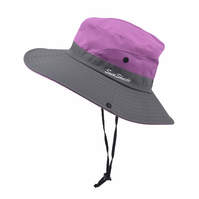 Unisex Summer Foldable Sun Fisherman Hat Men Women Wide Brim Casual Outdoor Travel Beach Sunscreen UV Protection Sun Hats