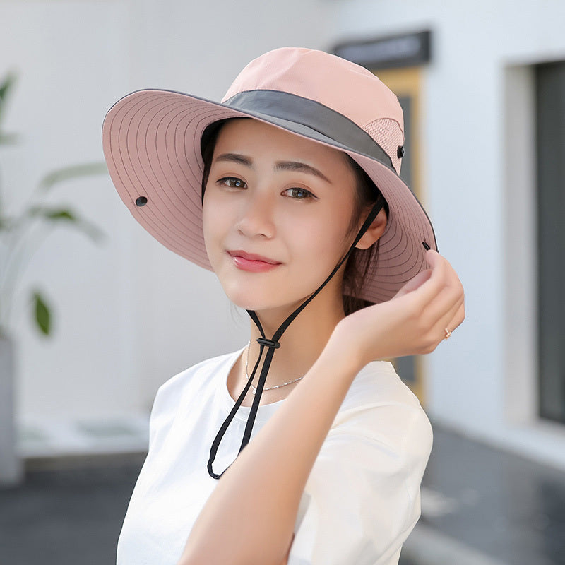 Unisex Summer Foldable Sun Fisherman Hat Men Women Wide Brim Casual Outdoor Travel Beach Sunscreen UV Protection Sun Hats