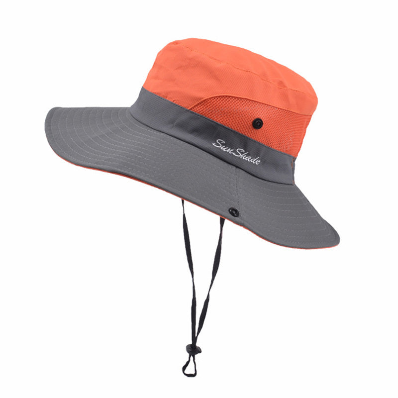 Unisex Summer Foldable Sun Fisherman Hat Men Women Wide Brim Casual Outdoor Travel Beach Sunscreen UV Protection Sun Hats