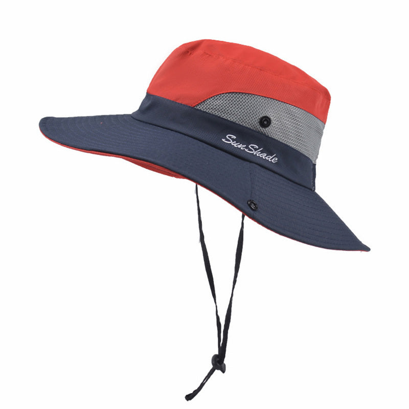 Unisex Summer Foldable Sun Fisherman Hat Men Women Wide Brim Casual Outdoor Travel Beach Sunscreen UV Protection Sun Hats