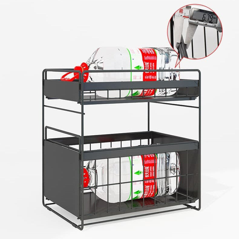Kitchen Sink Shelves Can Be Pulled Mesa Ambry Things Pull Basket Frame Household Daquan Storage Frame