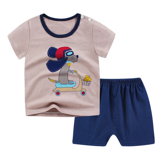 Summer Infant Newborn Baby Clothes - 2PCS T-Shirt and Shorts Set for Kids