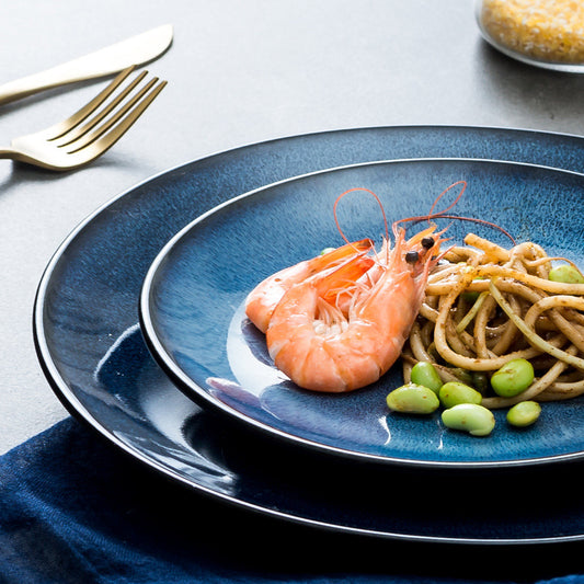 European-Style Ceramic Plates - Modern Porcelain Dinnerware