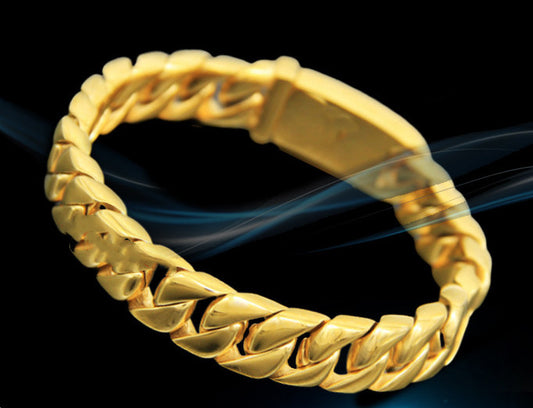 European and American Thick Chain Bracelet - Men’s Korean Fashion Titanium Steel Accessory