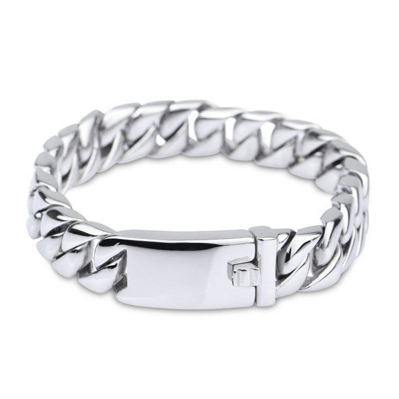 European and American Thick Chain Bracelet - Men’s Korean Fashion Titanium Steel Accessory