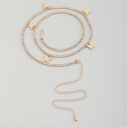 Fashion Butterfly Body Chain - Belly Waist Chain