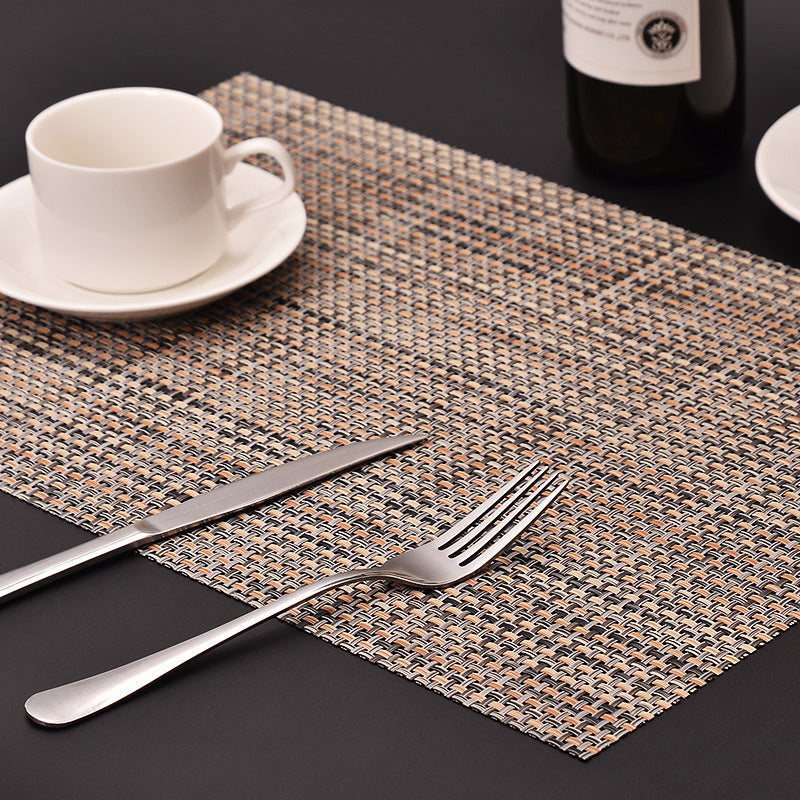 Pvc Heat-Insulating Western Table Cloth Cups And Dishes Mats Disposable Simple Rectangular Placemats