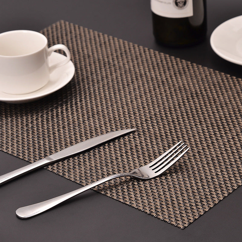 Pvc Heat-Insulating Western Table Cloth Cups And Dishes Mats Disposable Simple Rectangular Placemats