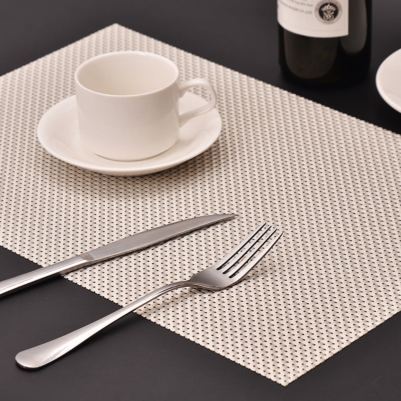 Pvc Heat-Insulating Western Table Cloth Cups And Dishes Mats Disposable Simple Rectangular Placemats