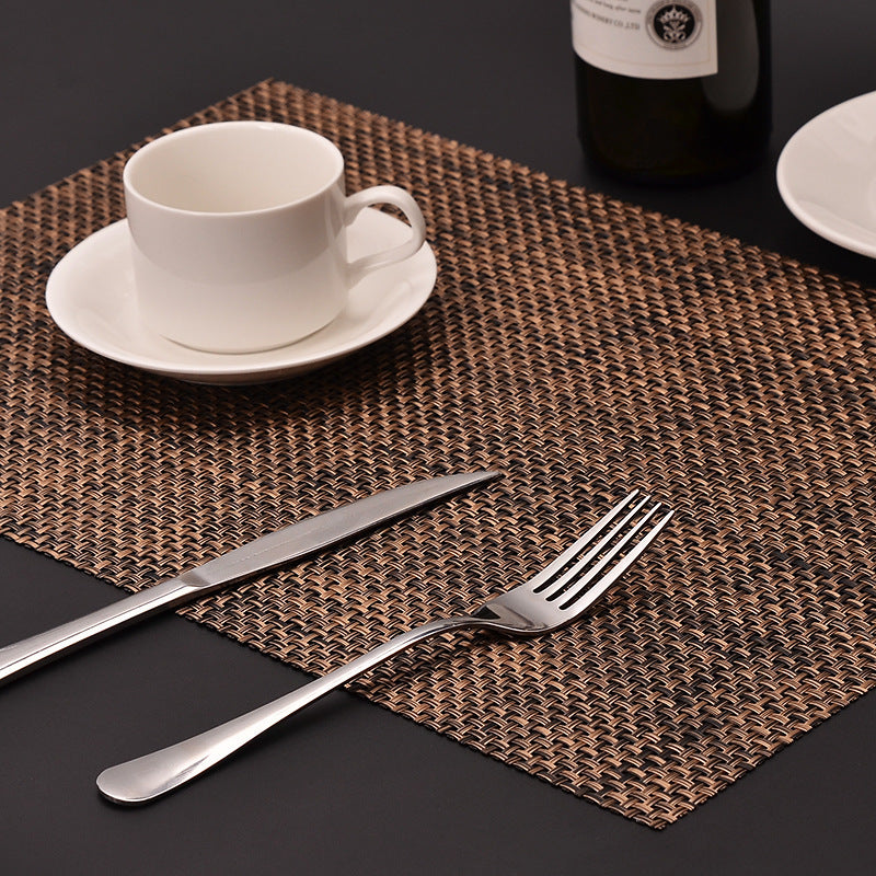 Pvc Heat-Insulating Western Table Cloth Cups And Dishes Mats Disposable Simple Rectangular Placemats