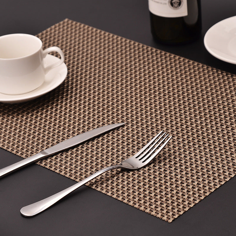 Pvc Heat-Insulating Western Table Cloth Cups And Dishes Mats Disposable Simple Rectangular Placemats
