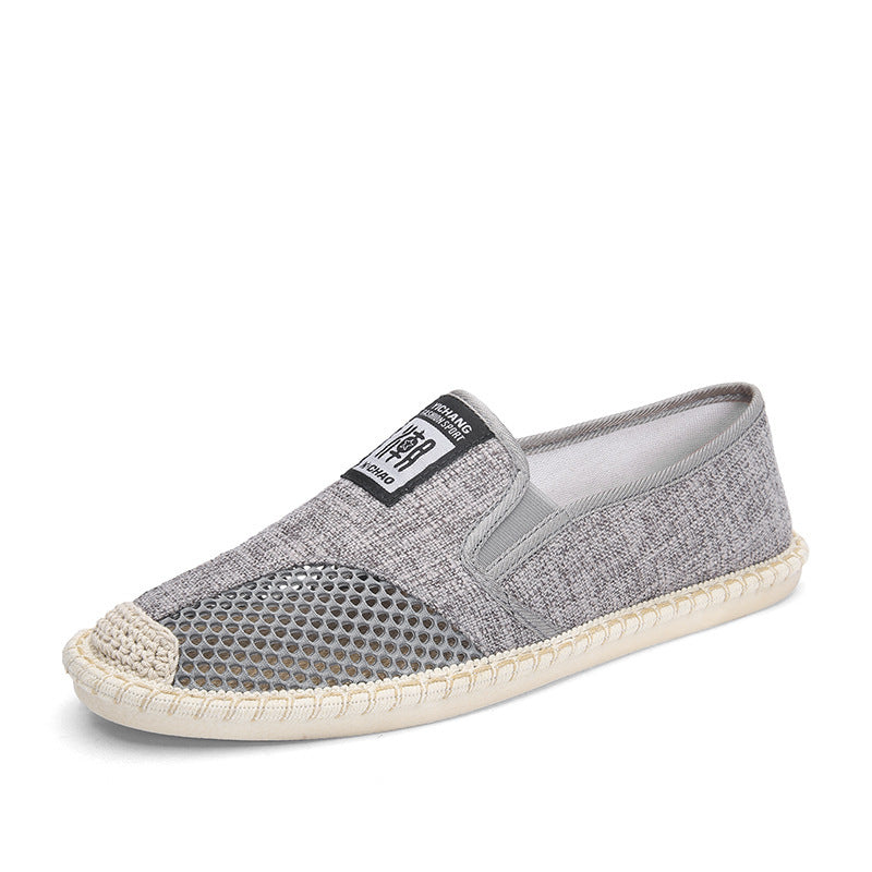 Men’s Summer Canvas Fisherman Shoes – Casual Lazy Slip-On Loafers