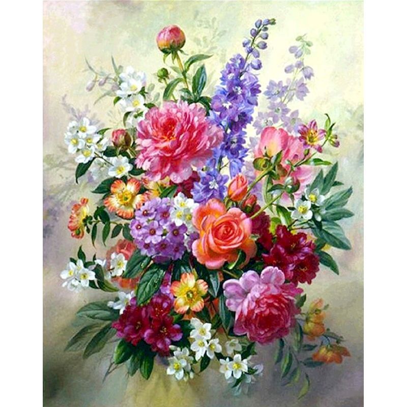 Painting By Numbers - Kids Colourful Flowers