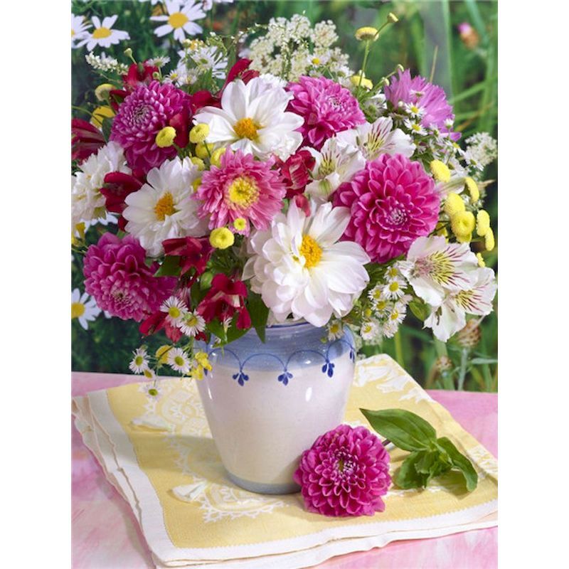 Painting By Numbers - Kids Colourful Flowers
