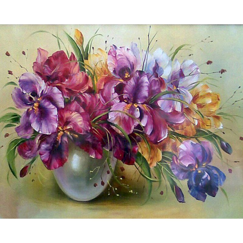 Painting By Numbers - Kids Colourful Flowers