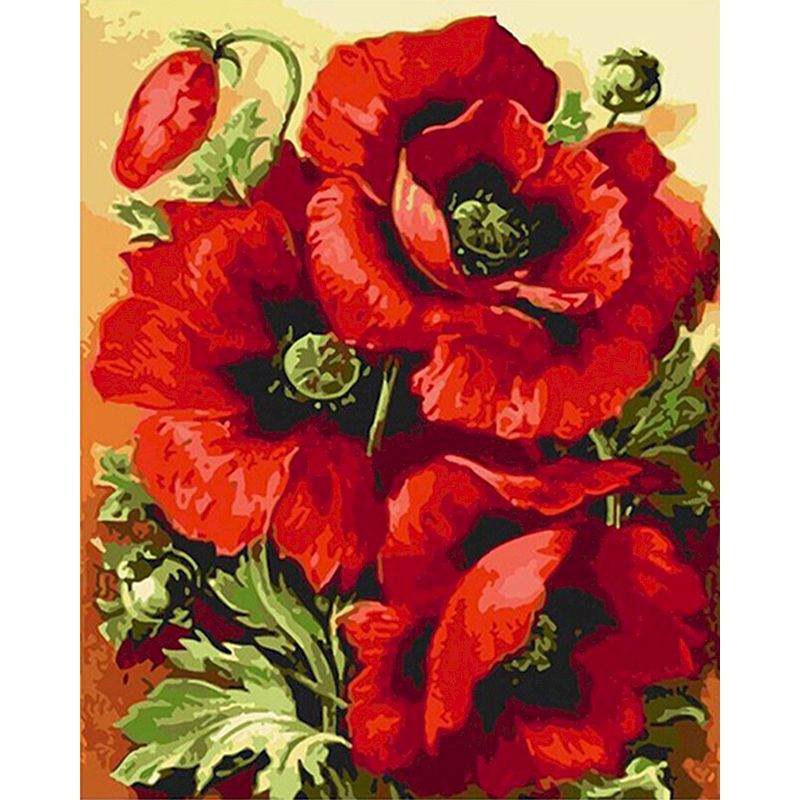 Painting By Numbers - Kids Colourful Flowers