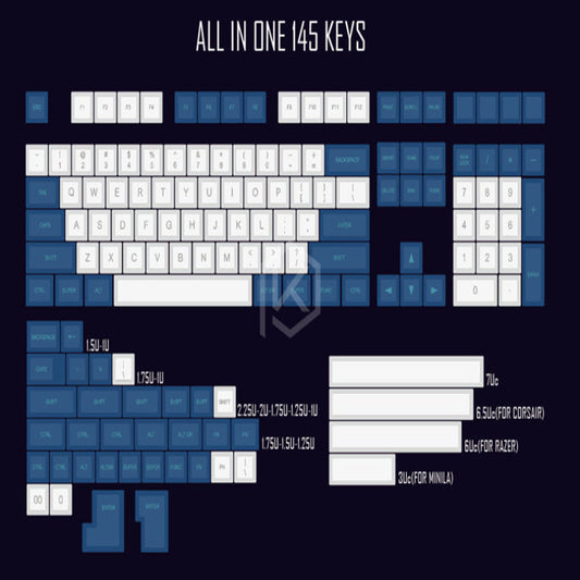 Keyboard layout diagram with key assignments on a dark background