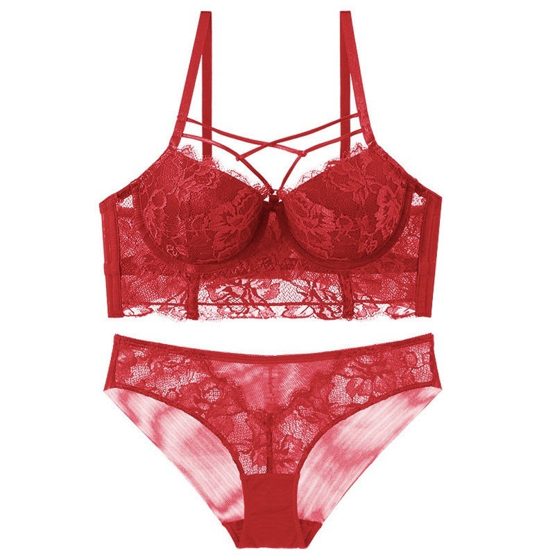 Feminine Lace Bra Set with Underwire – Elegant and Comfortable