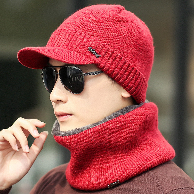 Winter Warm Knitted Woolen Hat with Earmuffs