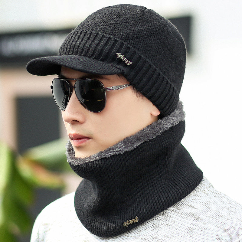 Winter Warm Knitted Woolen Hat with Earmuffs