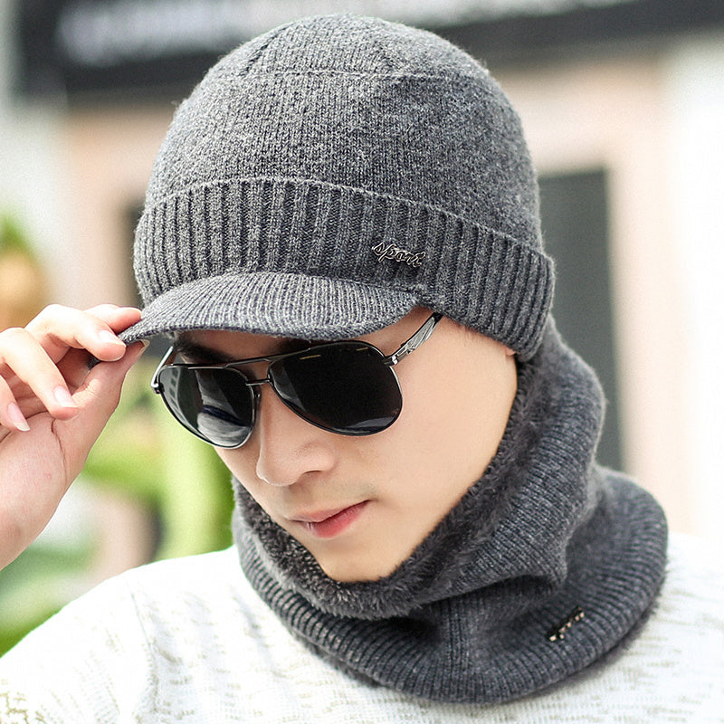 Winter Warm Knitted Woolen Hat with Earmuffs