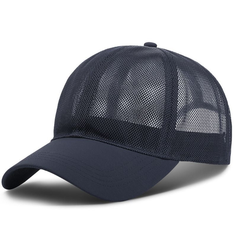Breathable Mesh Flat Cap Unisex Baseball Hat