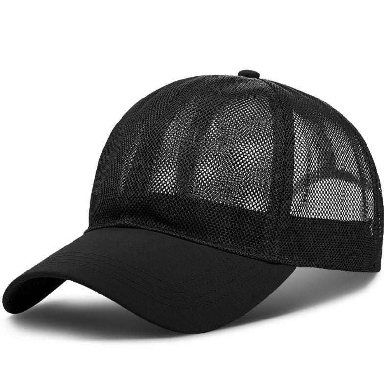 Breathable Mesh Flat Cap Unisex Baseball Hat