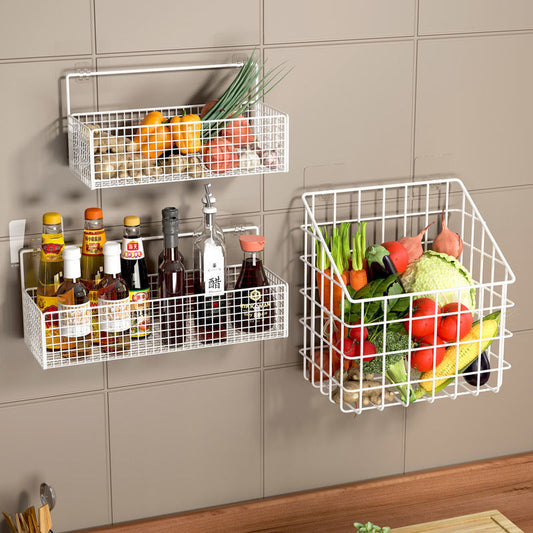 Non Perforated Wall Kitchen Basket Shelf