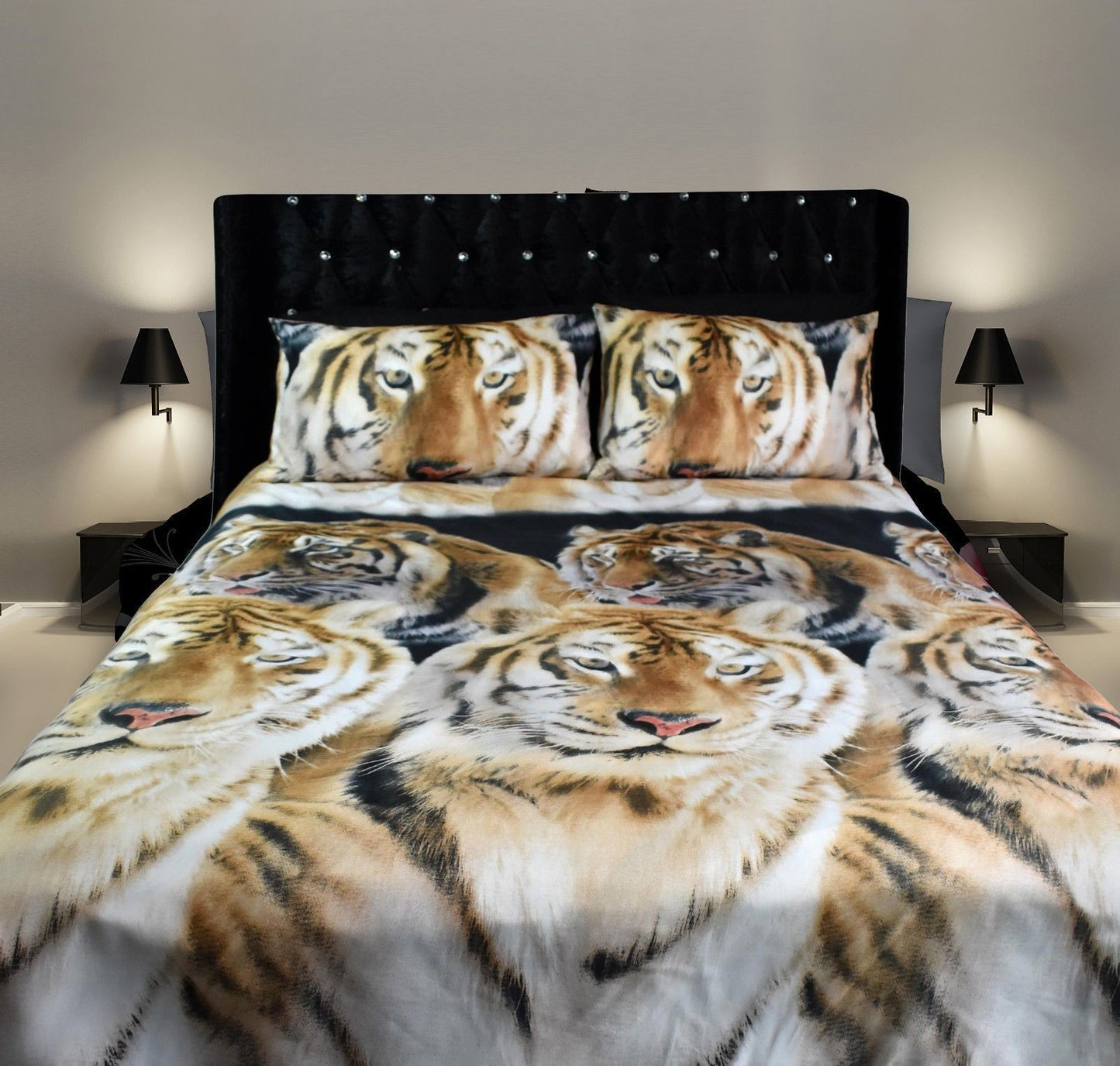 3D single bed sheet three-piece set