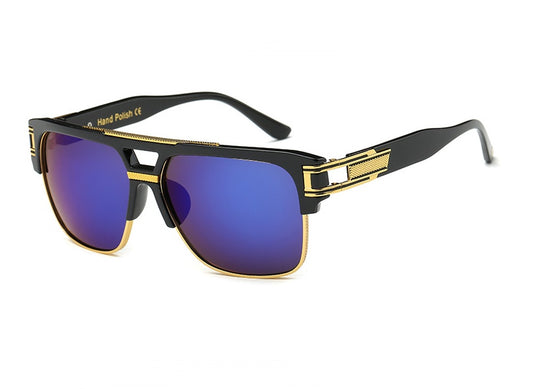 Men And Women Square Retro Colorful Reflective Sunglasses