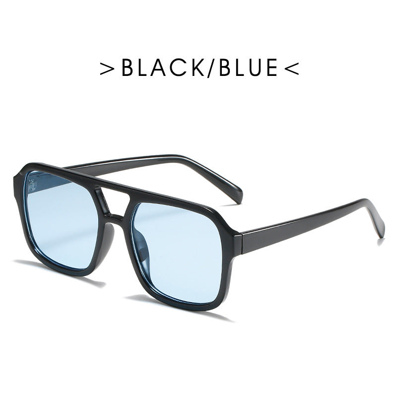 Square Double Beam Retro Sunglasses for Men & Women