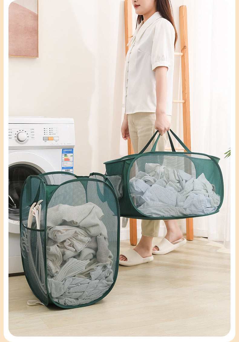Upgraded Portable Laundry Folding Linen Storage Basket