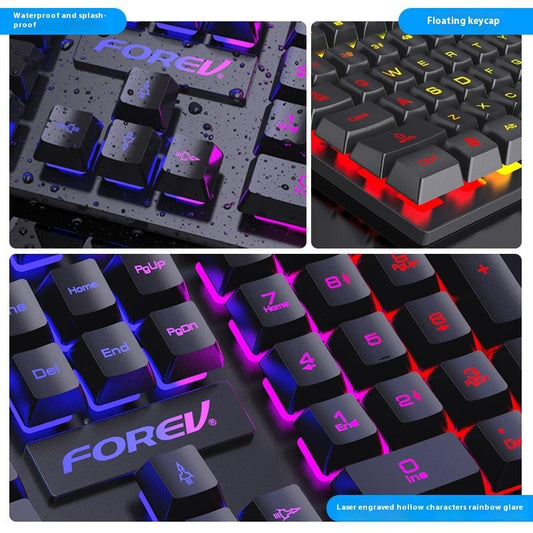 Wired Keyboard Luminous Desktop And Notebook Computer Accessories