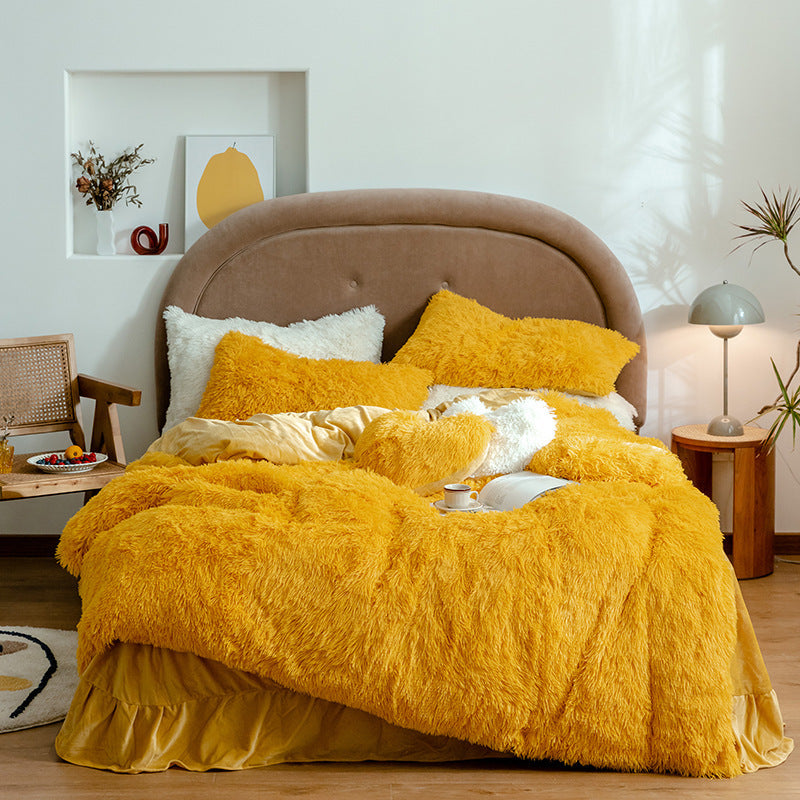 Korean Style Cloud Mink Velvet Coral Velvet Bed Sheet