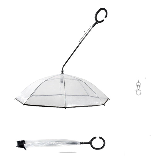 Transparent Pet Supplies Adjustable Pet C Type Umbrella
