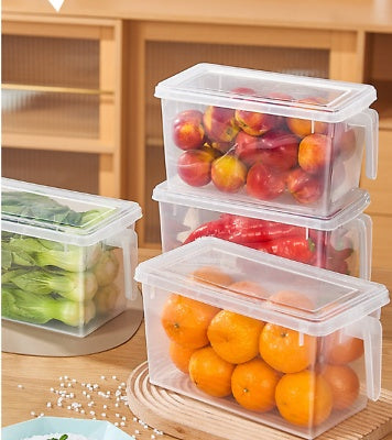 6 PCS Fridge Box Holder Kitchen Clear Organiser Cupboard Food Storage Container