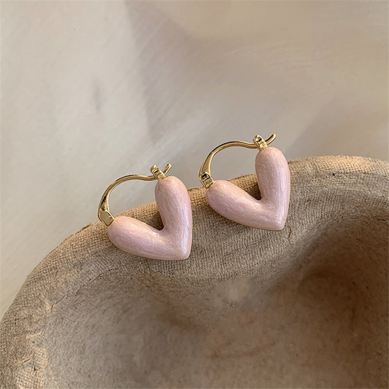 Ins Heart Love Earrings - Fashion Accessories for Women