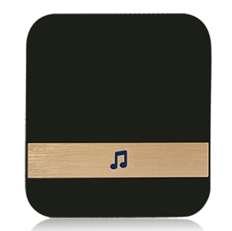 Black square coaster with a wooden strip and music note symbol on a white background