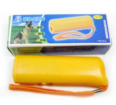 3-in-1 Anti Barking Dog Training Device Ultrasonic Dog Training Repeller LED Flashlight