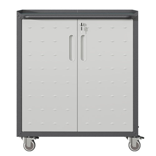 Heavy-Duty Metal Garage Storage Cabinet With Wheels - Sturdy And Durable Tool Storage Cabinet For Garage, Office, And Home Organizer Solutions