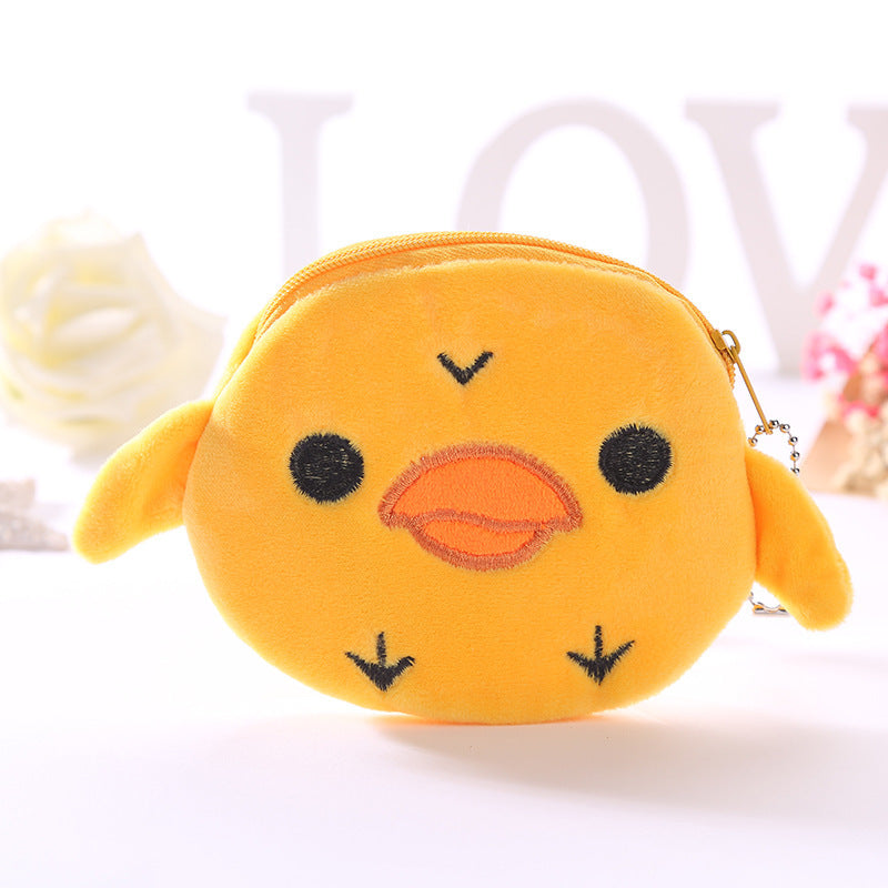 Plush Cute Coin Purse - Cartoon Cloth Women's Key Case