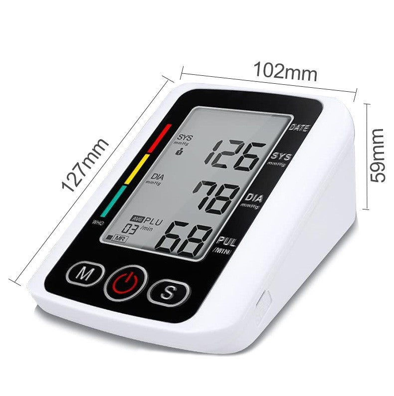 Automatic Upper Arm Blood Pressure Monitor - Voice Talking Pulse Meter