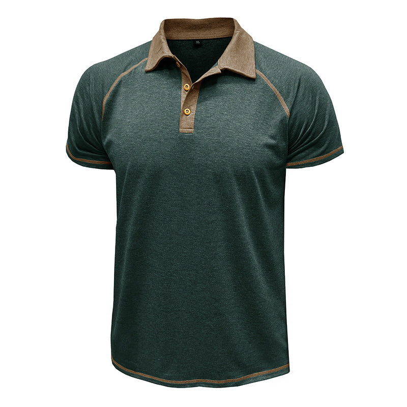 Short-Sleeved Lapel T-Shirt Polo - Bottoming Shirt for Men
