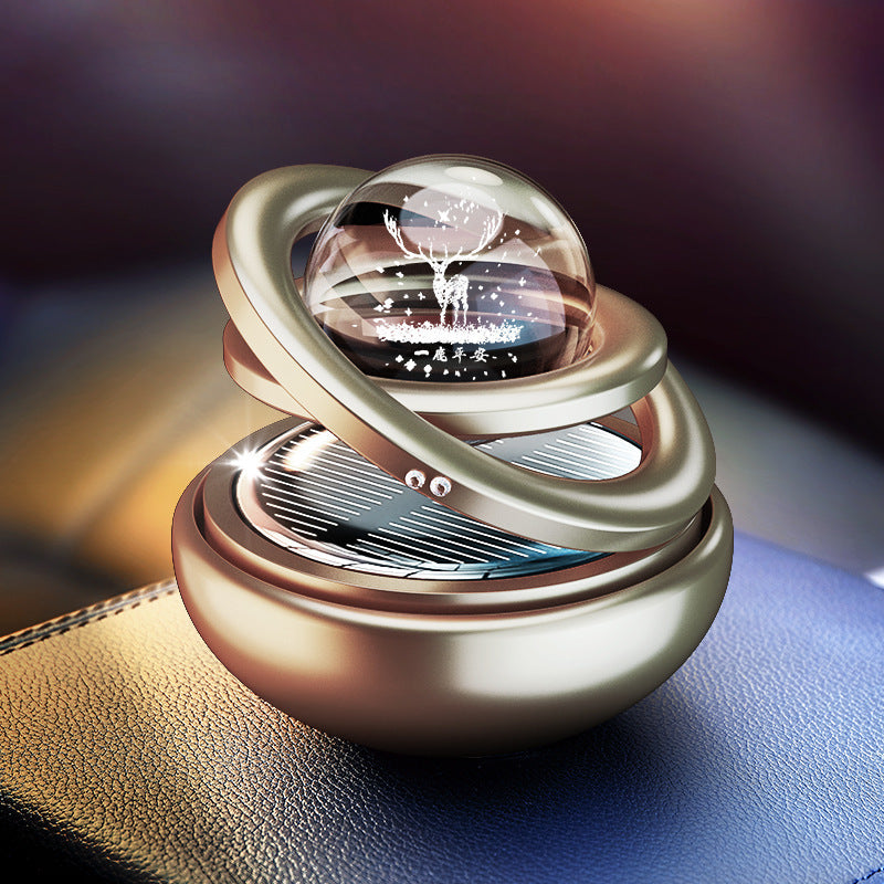 Solar Rotating Car Aroma Decoration