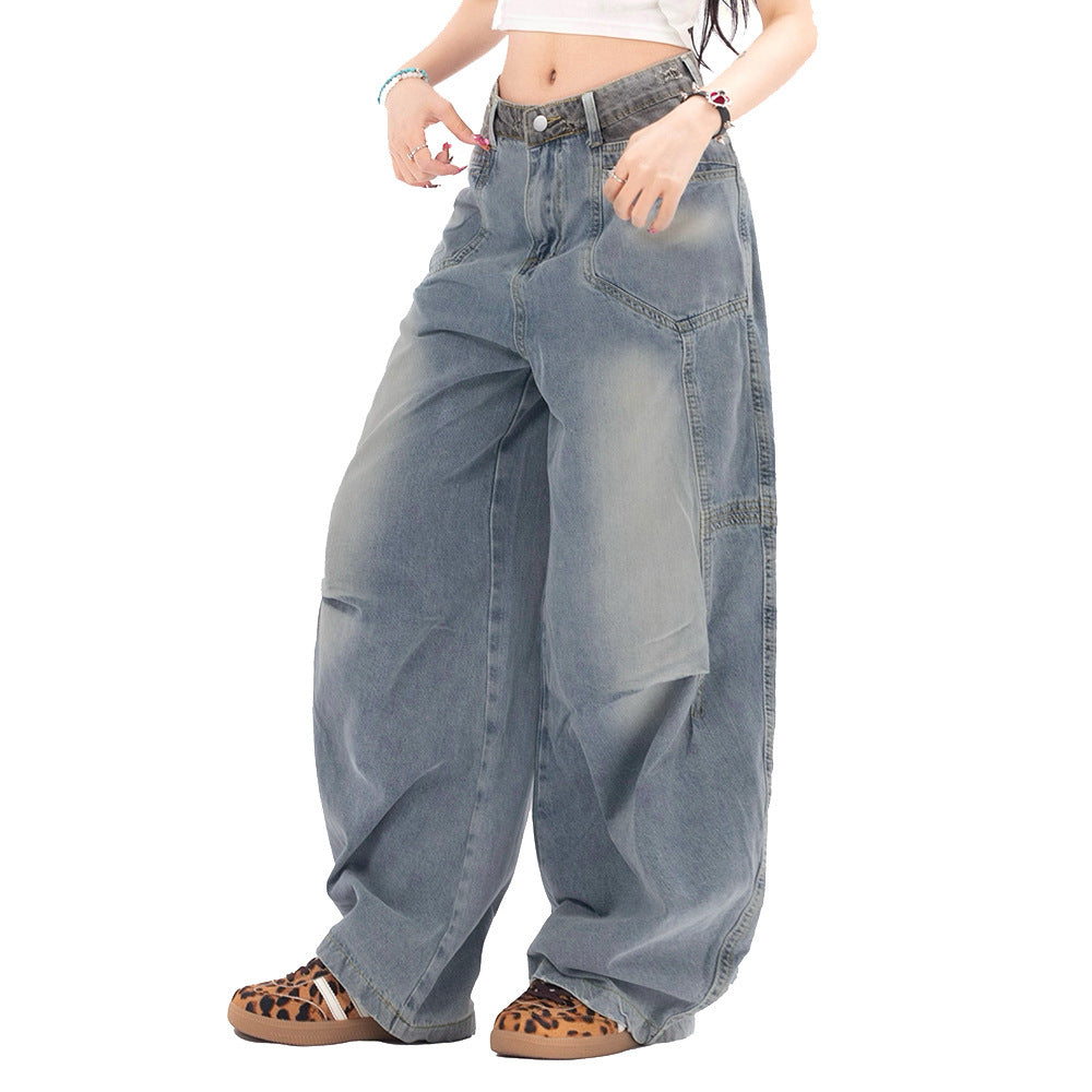 Distressed Washed Jeans Men And Women