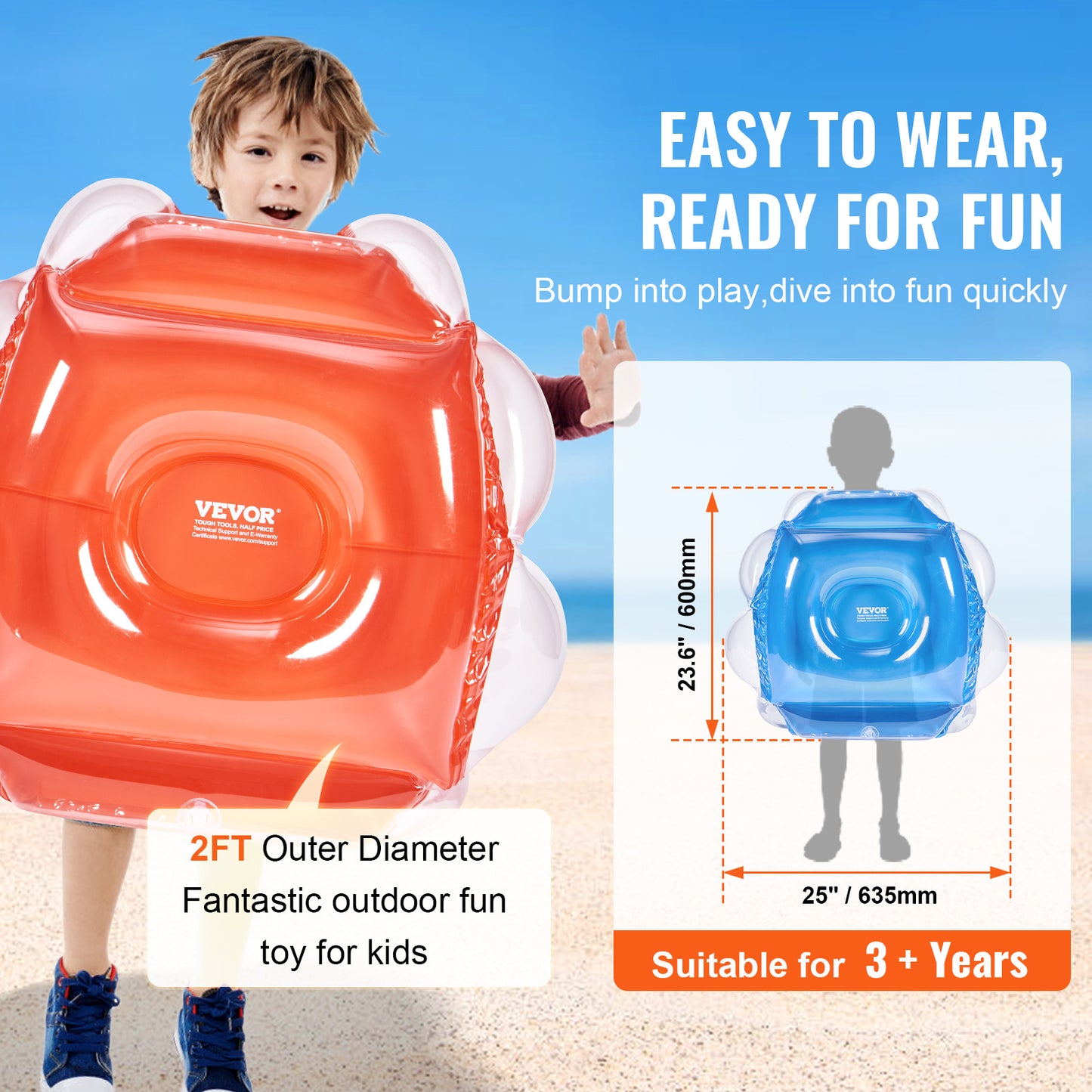 VEVOR Inflatable Bumper Balls - 2-Pack