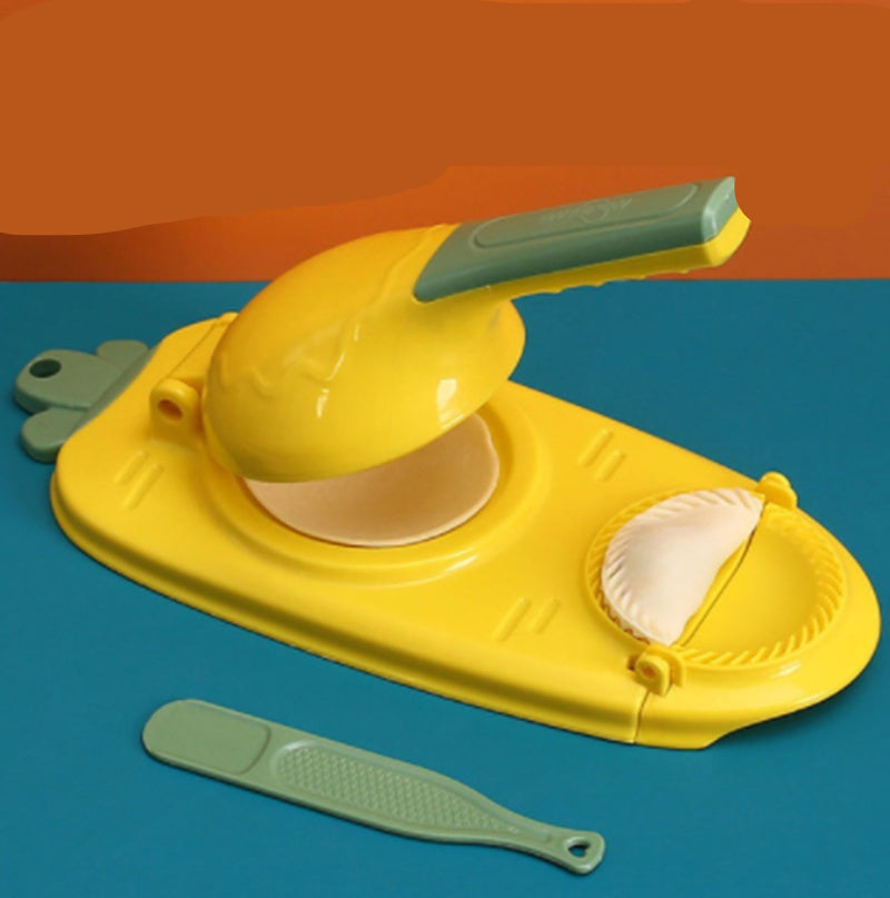 Yellow kitchen tool with green handle on a blue background, labeled 'Yellow' and '*2'.