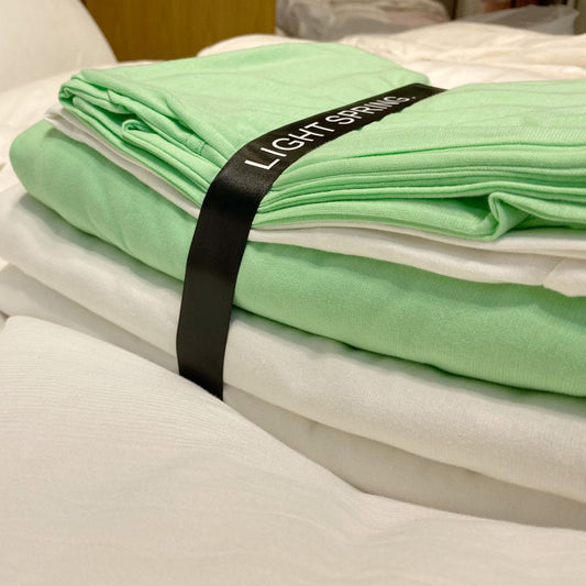 Fashionable Simple Pigment Color Cotton Bed Sheet Set