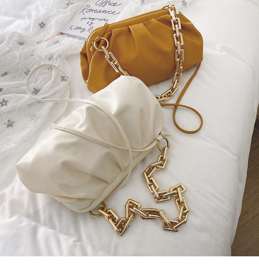 Ladies shoulder shoulder cloud bag